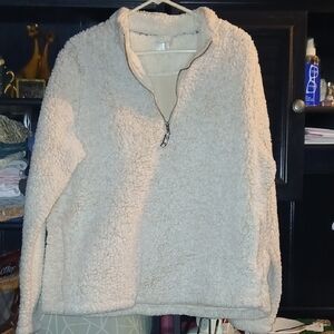 Time and Tru Cream Teddy Jacket